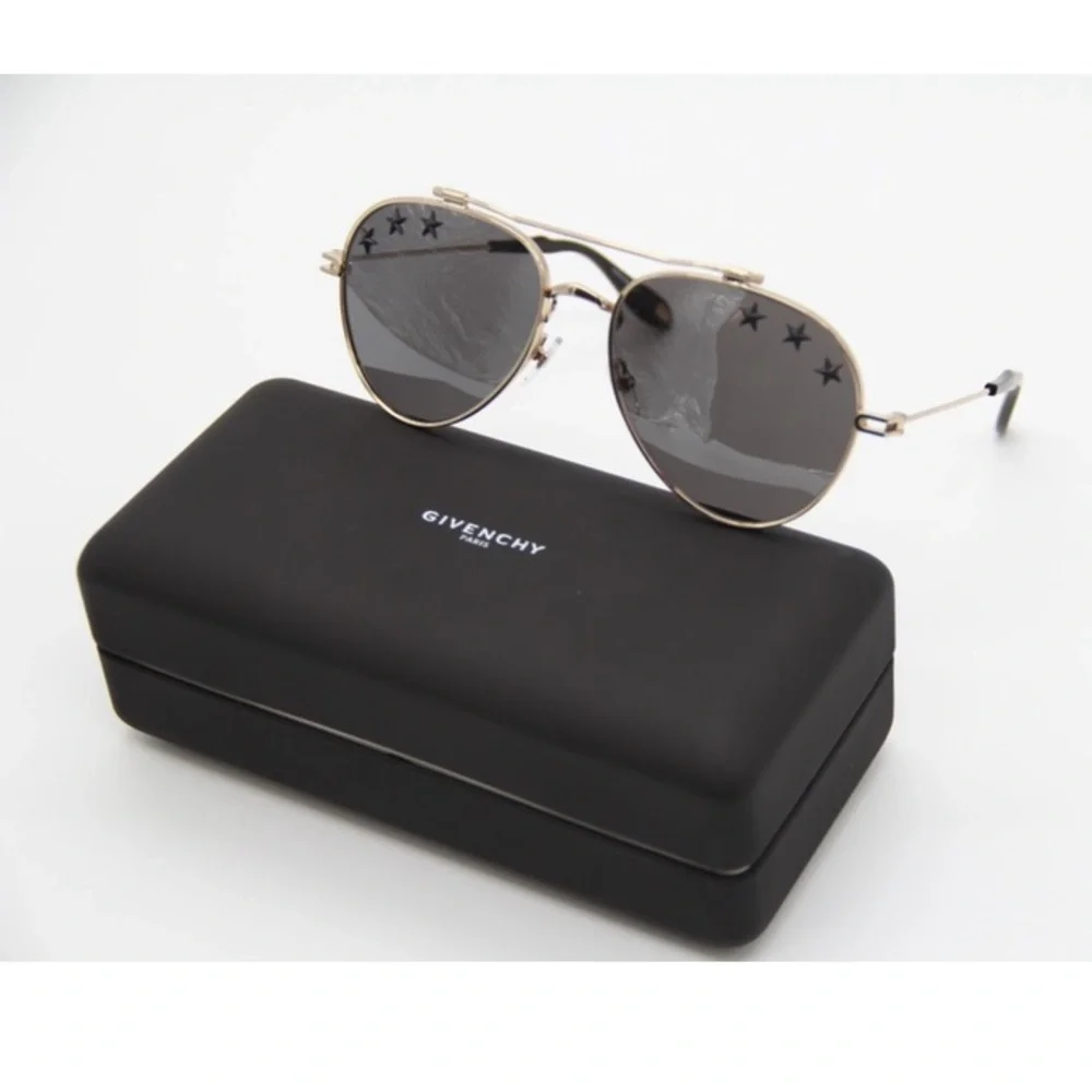 NEW GIVENCHY AVIATOR SUNGLASSES GV7057/STARS J5G GOLD AVIATOR GIVENCHY GV 7057/S - Picture 2 of 15